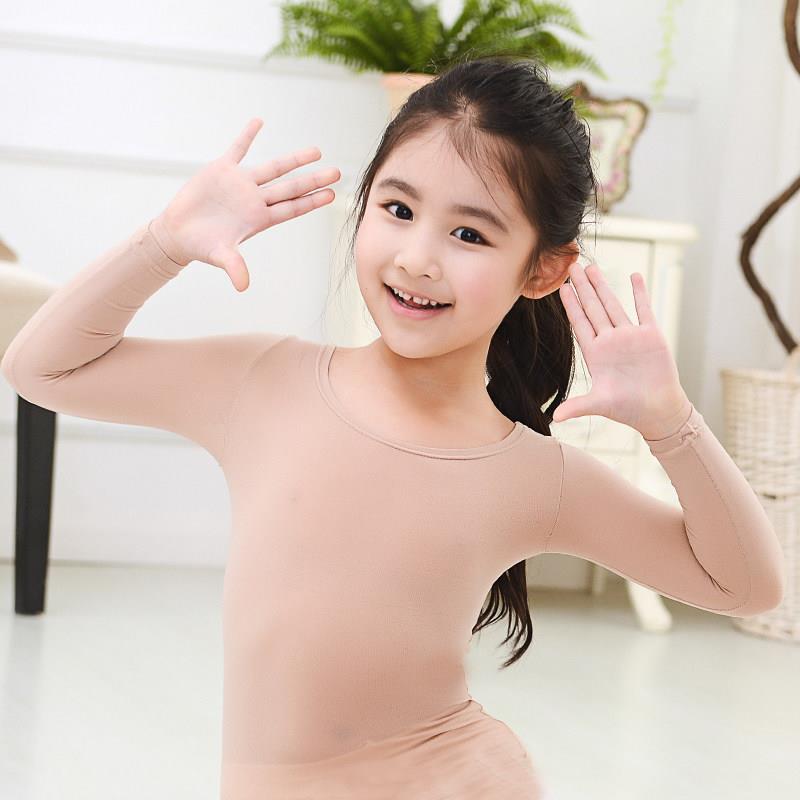 春夏儿童肉色打底衣隐形紧身内衣男女童肤色舞蹈打底衫薄款演出服图片