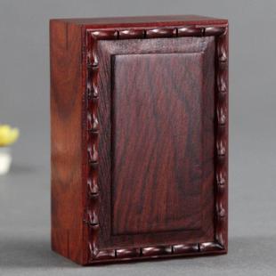 高档红酸枝珍藏盒实木仿中式古饰品盒红木纳首饰盒章收印盒珠宝盒