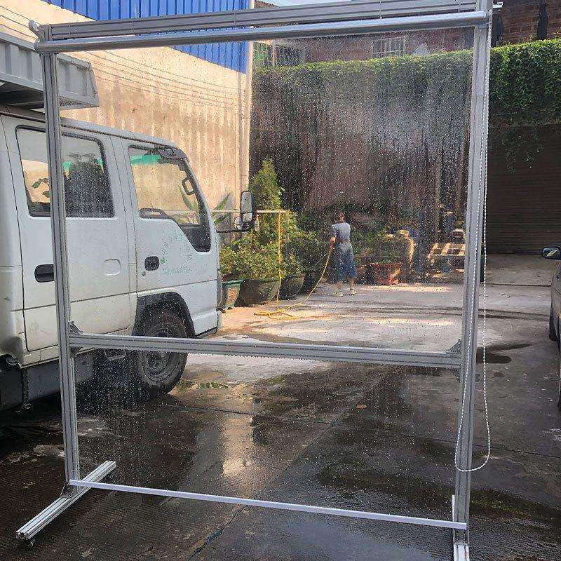 防水卷帘全透明PVC塑料冷气隔断上下升降隔热防尘挡风雨阳台厨房