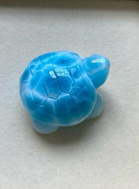 海纹石小乌龟吊坠拉利玛龙龟项坠锁骨链坠挂件规格35.3*30.4*20.1