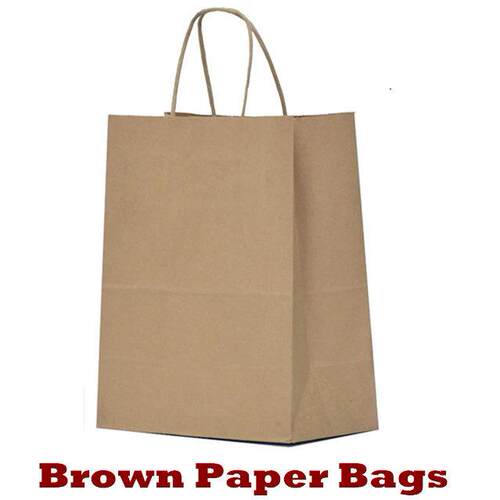 Kraft Gift Bags Brown Paper Shopping Reusable Grocery Bag