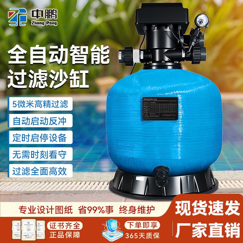 游泳池智能沙缸过滤器全自动反冲洗民宿酒店浴池水循环过滤系统图片