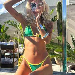 bikini halter two swimsuit neck piece Sexy