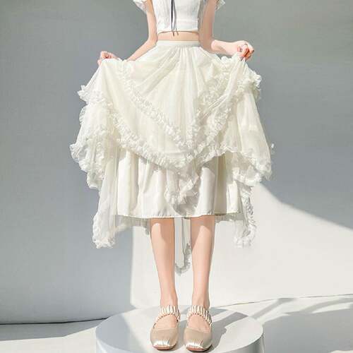Elegant Layered Mesh Skirt Dress, Spring New Arrival,,