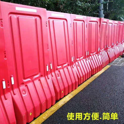 施工马注水1围挡高隔离水围栏.门板孔政防撞8米三水米围栏马市2
