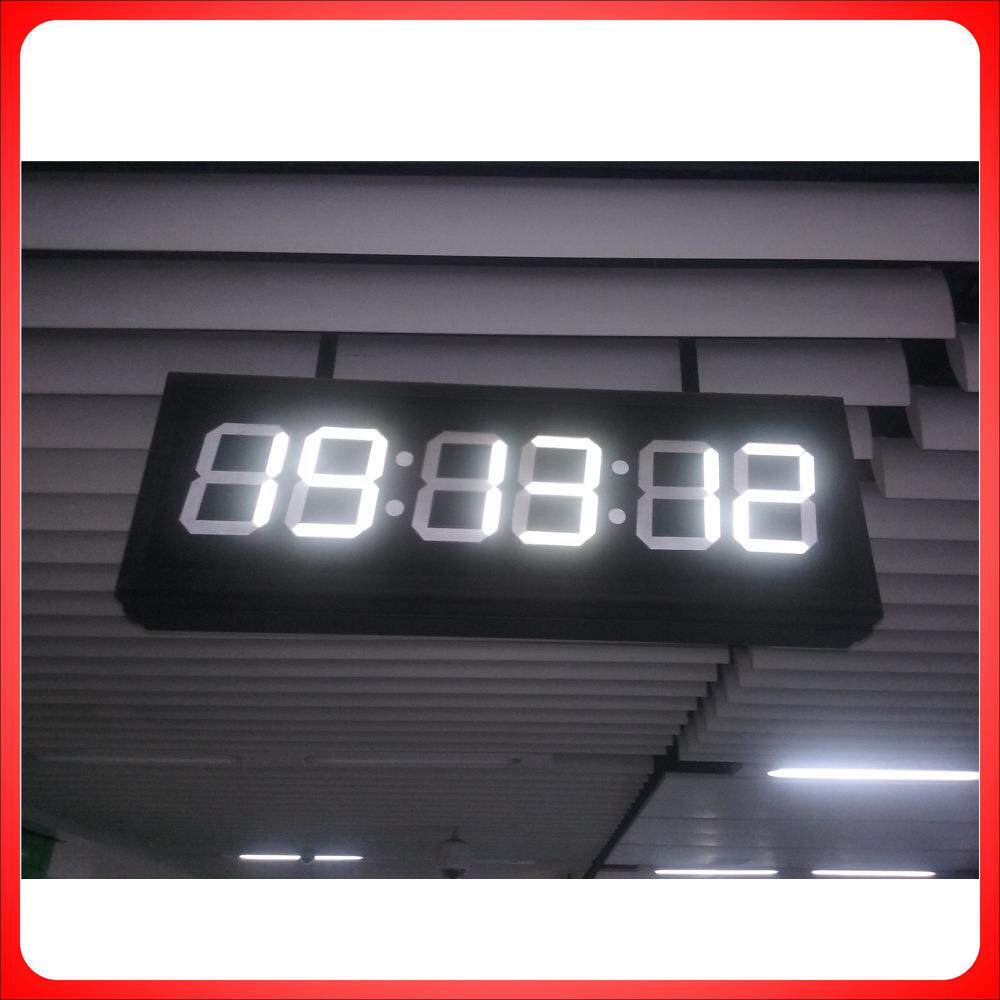 立显458寸户外防水高亮双面|LED点阵数字时间显示屏|网络挂钟表盘