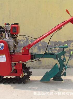加链轨式微机果农园田小型松土犁耕地机宽柴油UPA水冷8马力履带翻