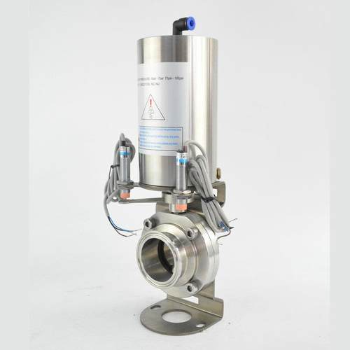 气蝶阀开关位动置馈不锈钢蒸汽夹式蝶170阀气动涡反轮对蝶阀