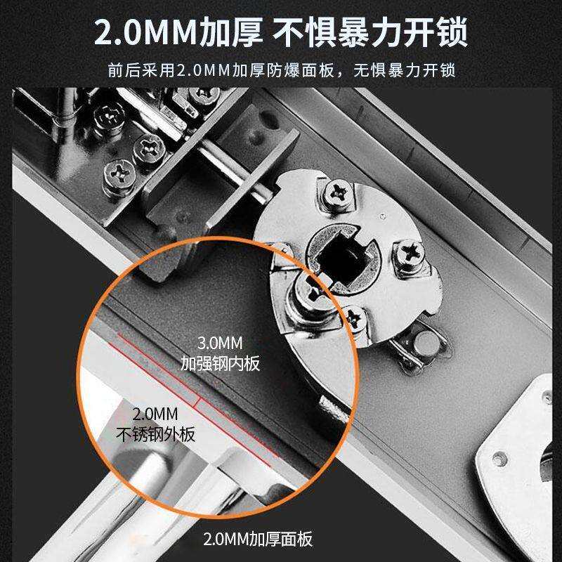 机械密码锁防水户外套装家用不锈钢防盗门入户门防盗门锁其他