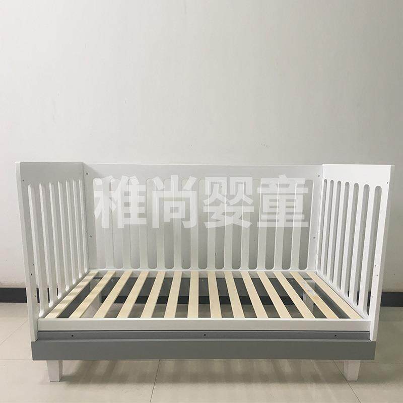 新款可拆卸儿童舒适松木英式睡床 厂家供应新西兰松木白色婴儿床