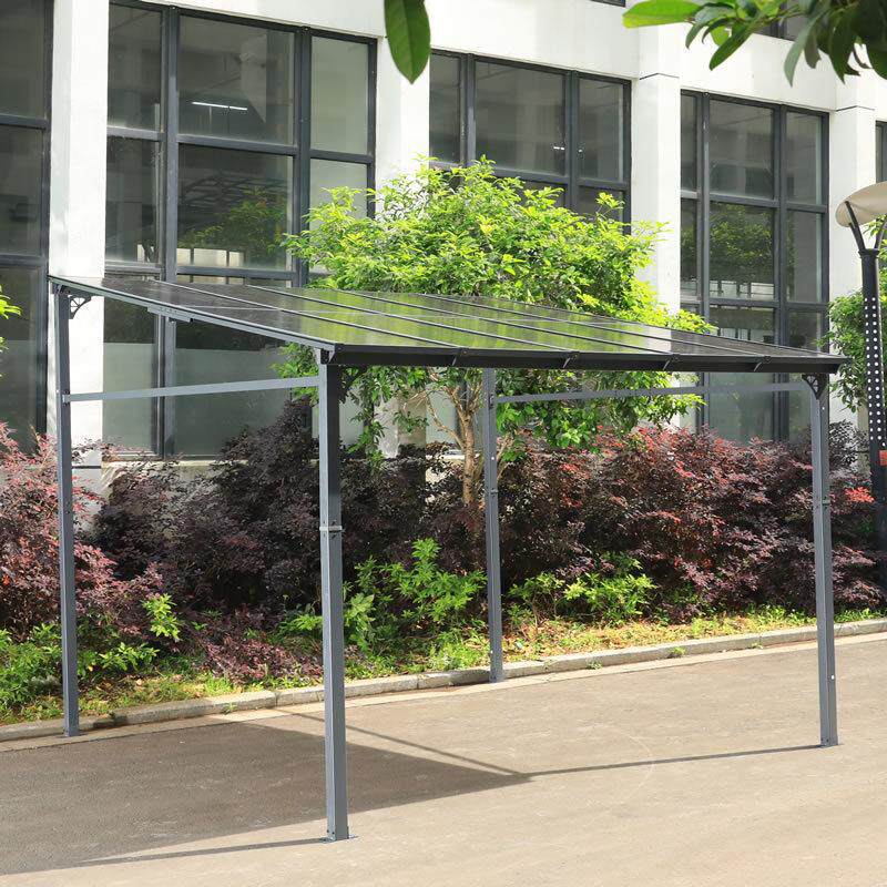 户外低篷停车棚庭院现遮阳亭子别墅庭院花园阳光板简约遮阳篷