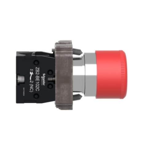 XB2BS442C=ZB2BZ102C+ZB2BS44C Ø22锁定式急停按钮 红色
