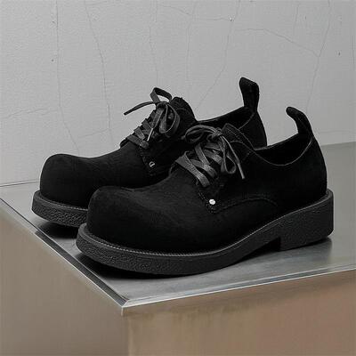 德比鞋男低帮情侣休闲厚底增高大黄靴大头鞋14411-W