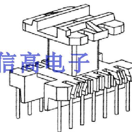 EE25变压器磁芯骨架立式7+7EE25磁芯骨架