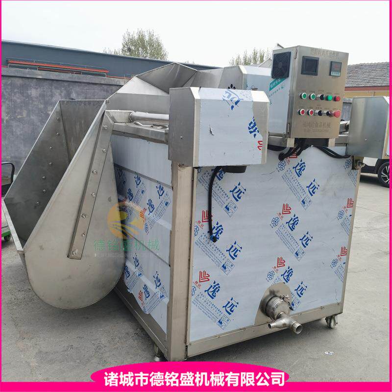 玉林虎皮凤爪全自动油炸设备 辣猪肉丝油炸机 鸡爪油炸机