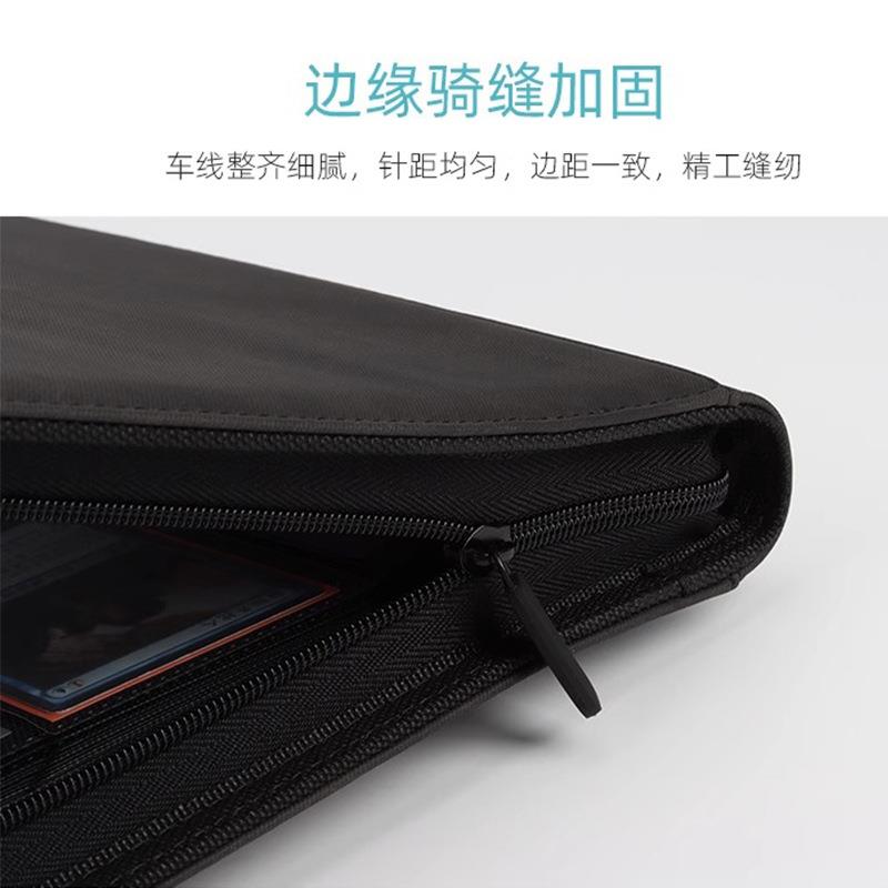 新款直销PU牛仔纹九宫格卡册拉链卡包宝可梦游戏王集换式卡片册明