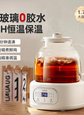 lotor小圆吨养生壶全玻璃家用小型办公室炖煮一体煮茶器2026新款
