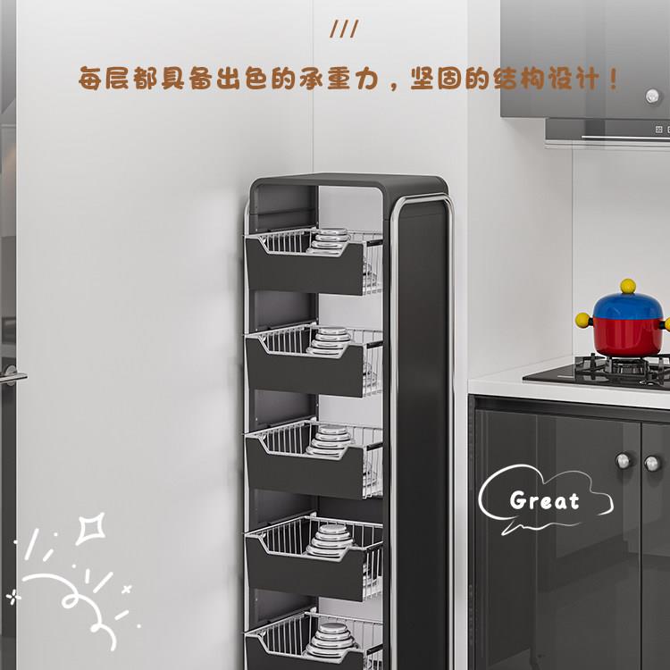 厨房蔬菜置物架落地多层2025新款家用水果菜篮子收纳筐多功能可移