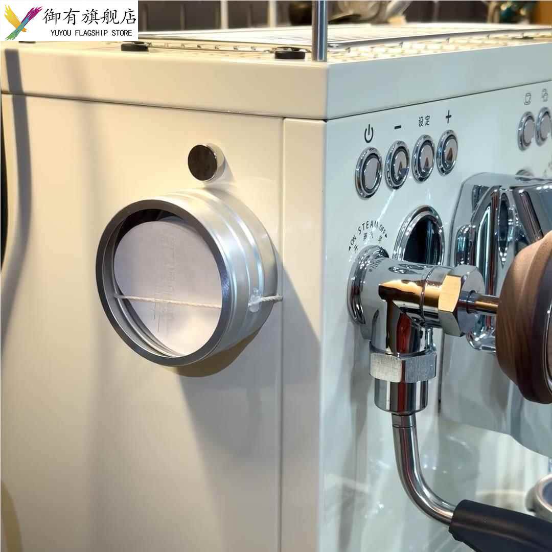 咖啡滤纸收纳盒磁吸防尘放过滤纸58mm51圆形器具咖啡机壁挂储存盒图片