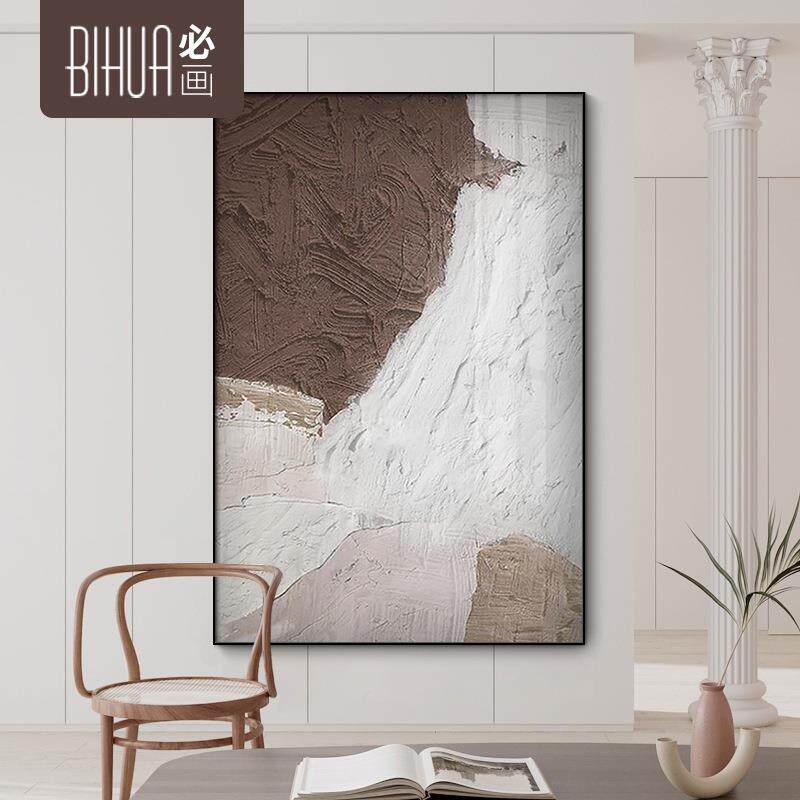 虚实简约客厅装饰画北欧风抽象画楼梯转角玄关画大尺寸落地画