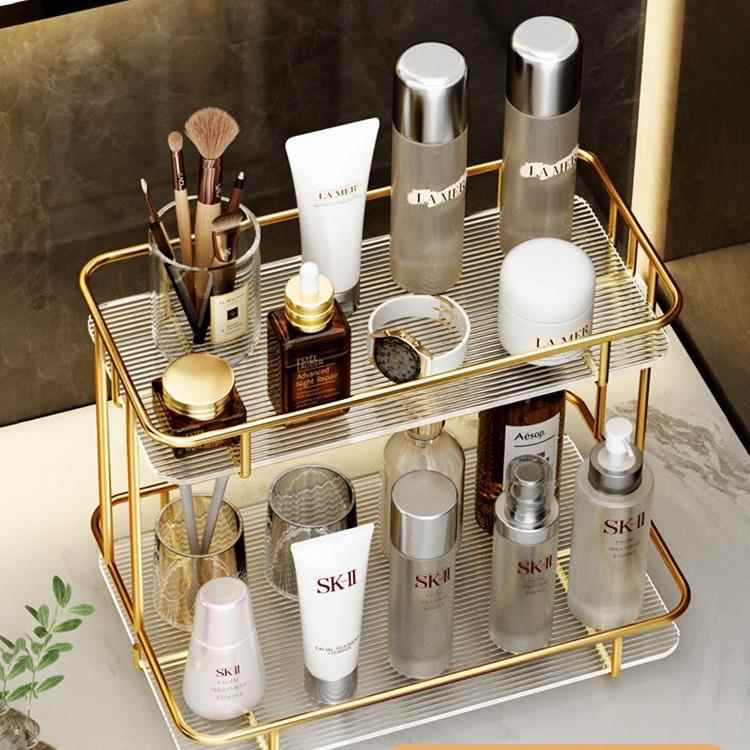 卫生间置物妆架轻桌面梳化用品EHE手脸洗漱洗台面收纳架盒浴室厕