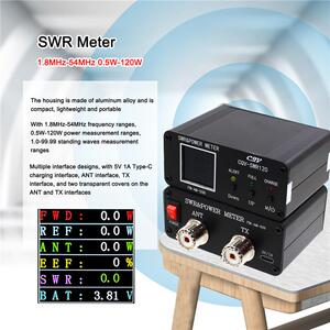 CQV-SWR120120w数字功率驻波表240*240全彩高清显示屏FM-AM