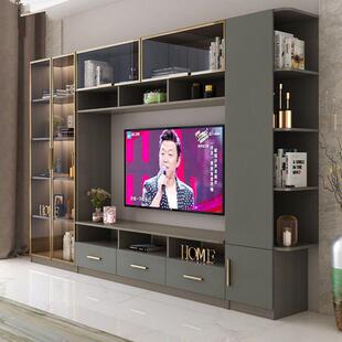 铝合金电视柜组合全铝墙柜高款 现代家用小户型客厅轻奢整体影视柜