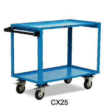 厂家供应虎力钢制工具推车CX25二/三层载重250KG钢板手推车