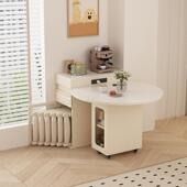 户型岛可变圆桌伸缩可折叠桌子家用餐桌岛台倒台小方桌岩板NOL中