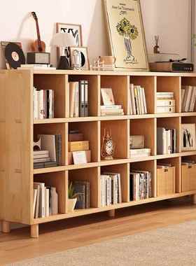 ?架全实木书柜家用客厅松木自格组合SMSG1117子柜落由地书带腿靠