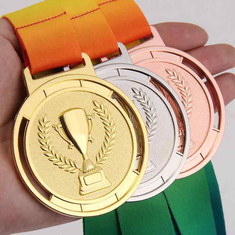 金属奖牌新款挂牌制作奖杯奖牌金牌学校奖章儿童运动会比赛奖品