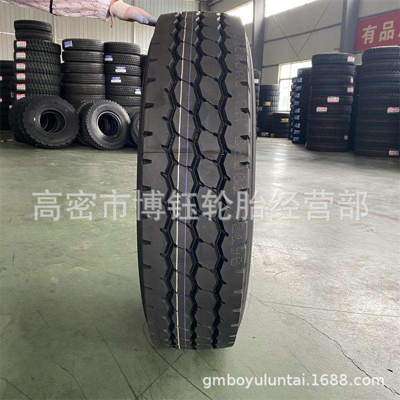 康佩森13R22.5 S969花18层级 全钢丝载重平板拖车卡货车真空轮胎