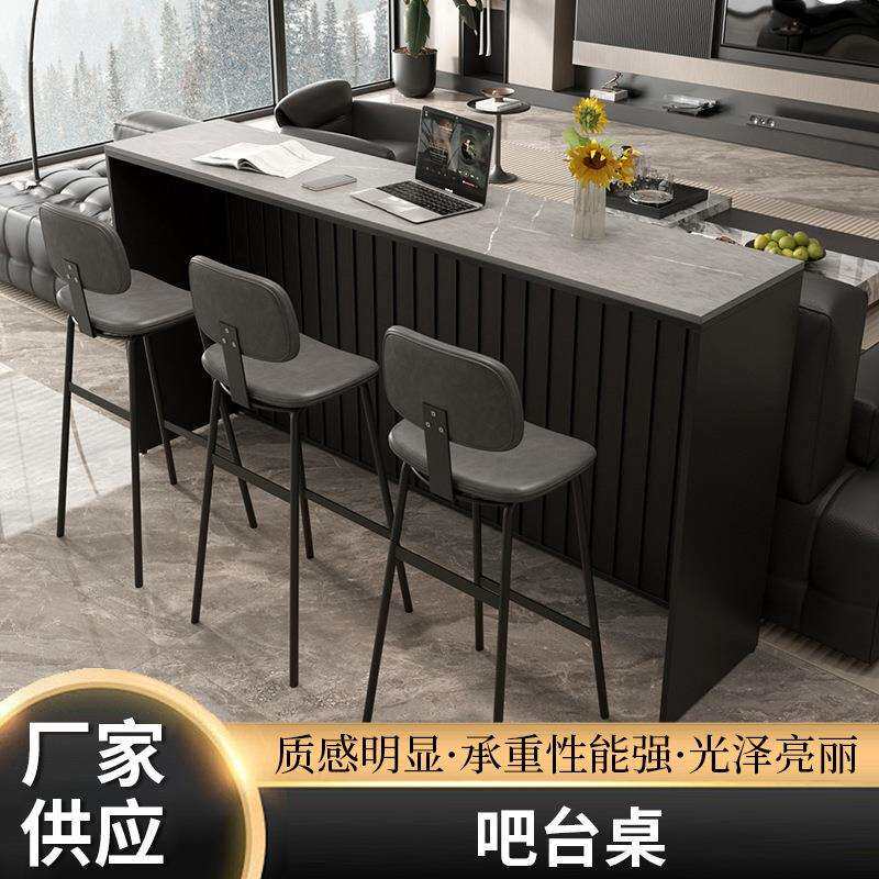 北欧简约实木吧台桌厂家直销收银台桌餐厅前台桌家用阳台休闲