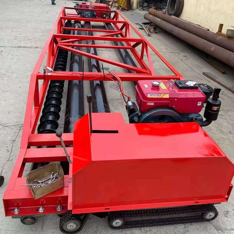 柴油款4-8米三滚轴道路厂房混凝土整平机透水地坪滚轴整平机