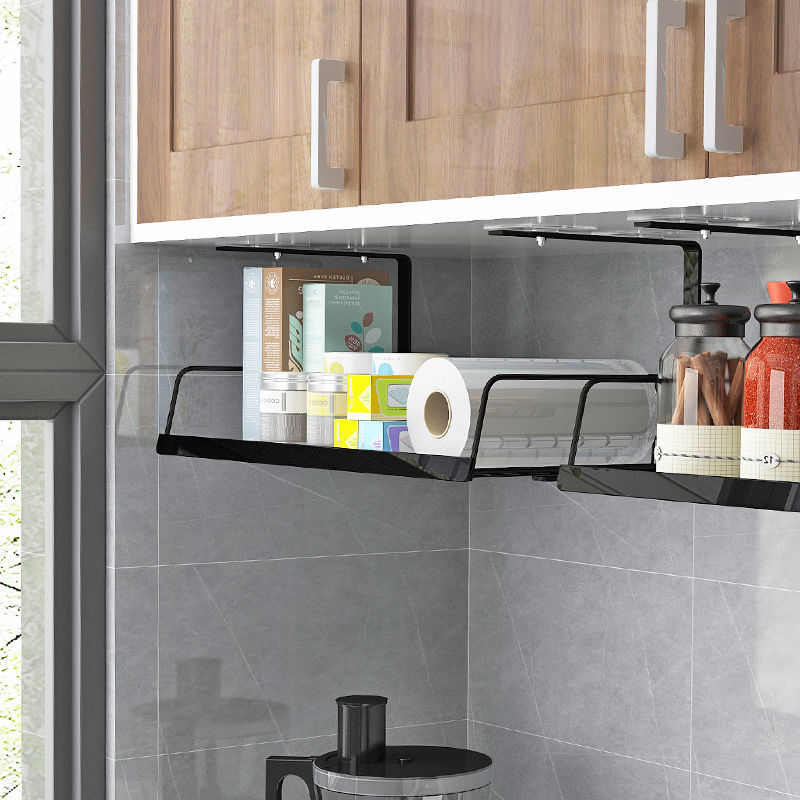 厨房吊柜下置物架各种橱柜下挂架悬挂家用收纳架免打孔多功能