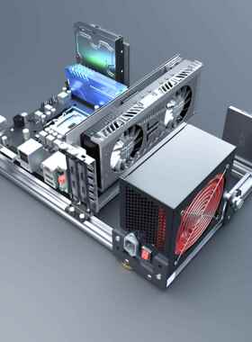 铝合金 开放式电脑机箱 支持ITX迷你主板 支持双路 X79 X99 水冷