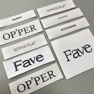 现货韩国制造的衣领标签编织标签布标签东大门标签定制女装棉标签