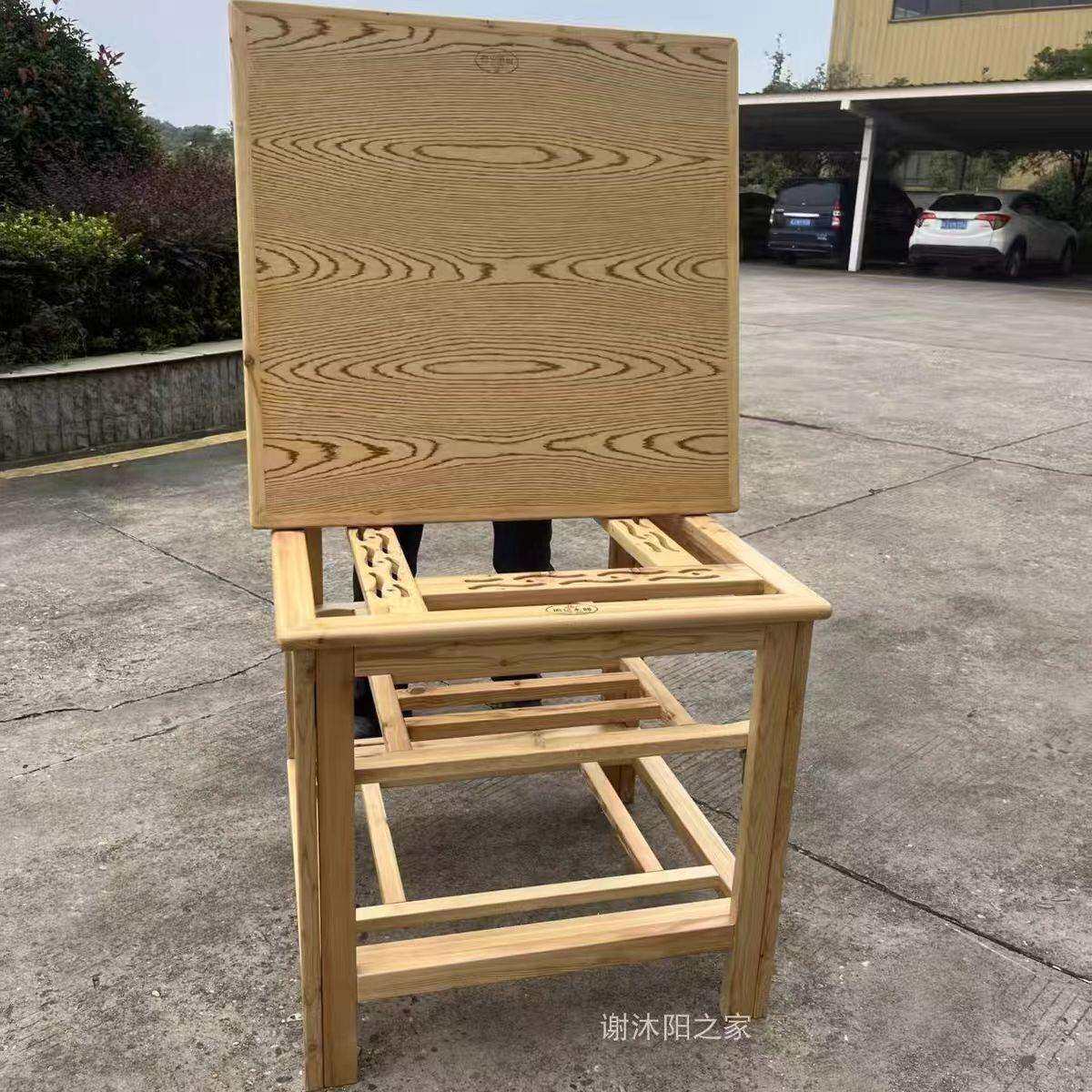 进口松木烤火桌子多功能烤火架子可折叠冬季炕桌正方形火架子家用