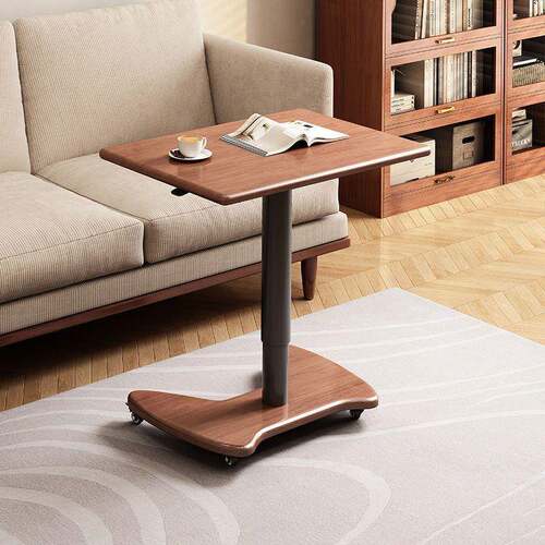 卧室实木电脑桌书桌小户升降办公桌家用型动小桌边子床移可折叠电