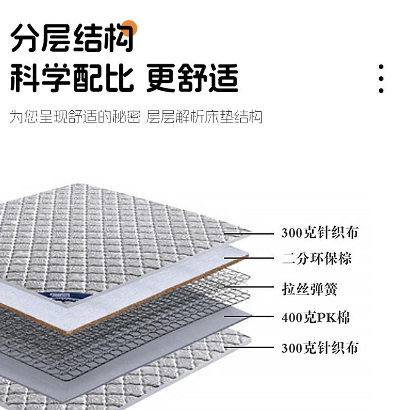 加棕床垫M669棕榈床垫榻榻米棕床椰出垫租房可折叠非床垫1.8米棕