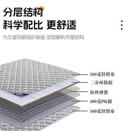 加棕床垫M669棕榈床垫榻榻米棕床椰出垫租房可折叠非床垫1.8米棕