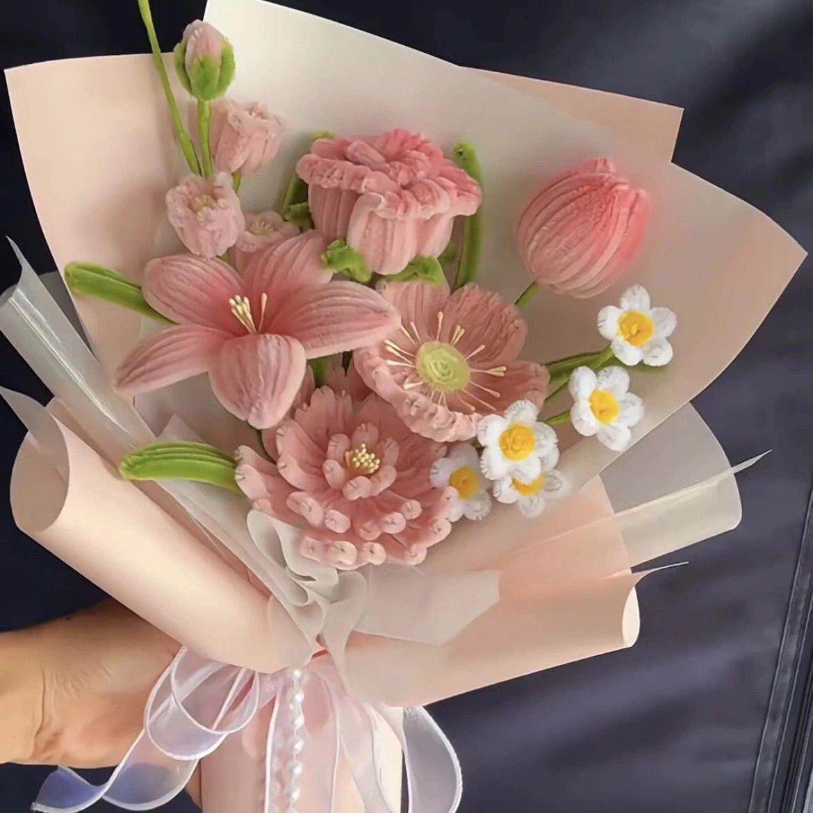 母亲节手工diy扭扭棒花束成品编织向日葵郁金香毕业送老师闺蜜