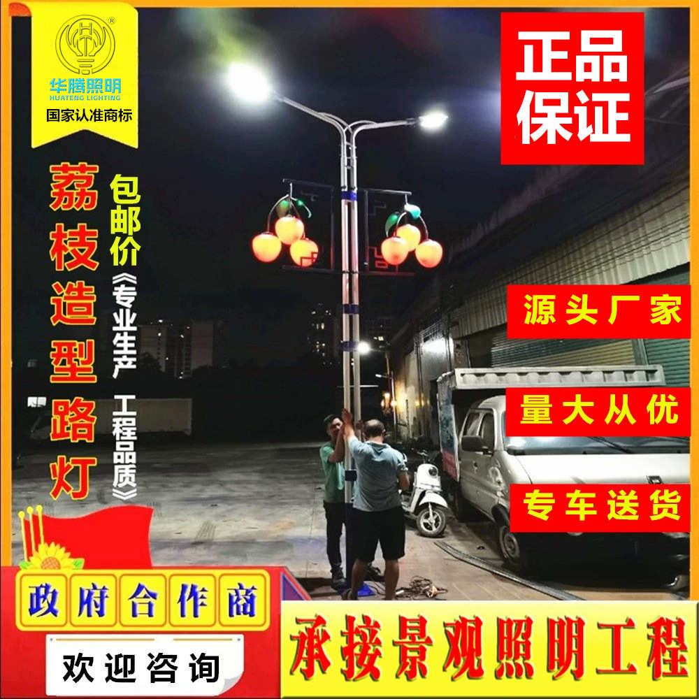 荔枝灯饰工程灯箱造型装饰灯led公园景观灯户外造型路灯杆广告牌