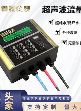 厂家定制外夹式超声波流量计BR1158C纯水自来水 污水计量