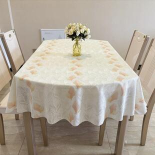 椭圆形桌布防水防烫免洗餐桌布现代简约茶几桌垫伸缩折叠圆桌桌布