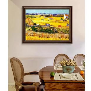 挂画客厅墙油画美式玄关餐厅装饰画名画背景欧式酒店壁画装饰莫奈