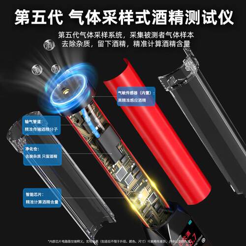 酒北斗酒精精检测测仪酒驾测仪吹气式测查量仪专试用测酒器高精度