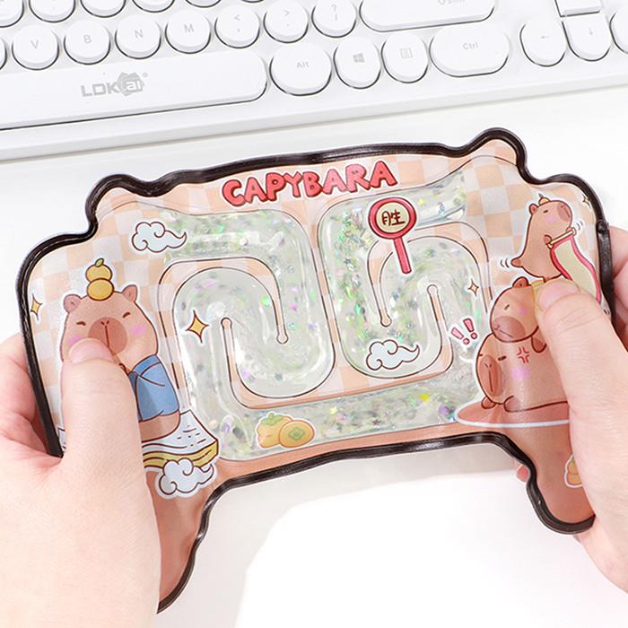 卡皮巴拉解压发泄水袋卡通少女心儿童男玩具捏捏袋办公减压流沙袋