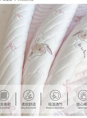 A类针织SX202507层棉夹棉床盖小清榻米榻双新纱炕盖软垫四季通用