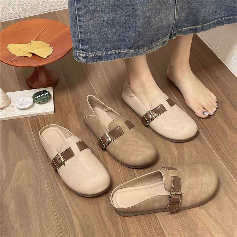 春秋勃肯单鞋女平底2026年新款森系覆古百搭懒人一脚蹬包头0125z,女鞋,勃肯鞋/软木鞋,淘宝优惠券,粉丝福利购,淘宝优惠卷